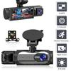 Dash Cam 3 Channel Car Black Box WiFi DVR HD 1080P Video Front Built-in and Rear Camera W/IR Night Vision Car Accessories
