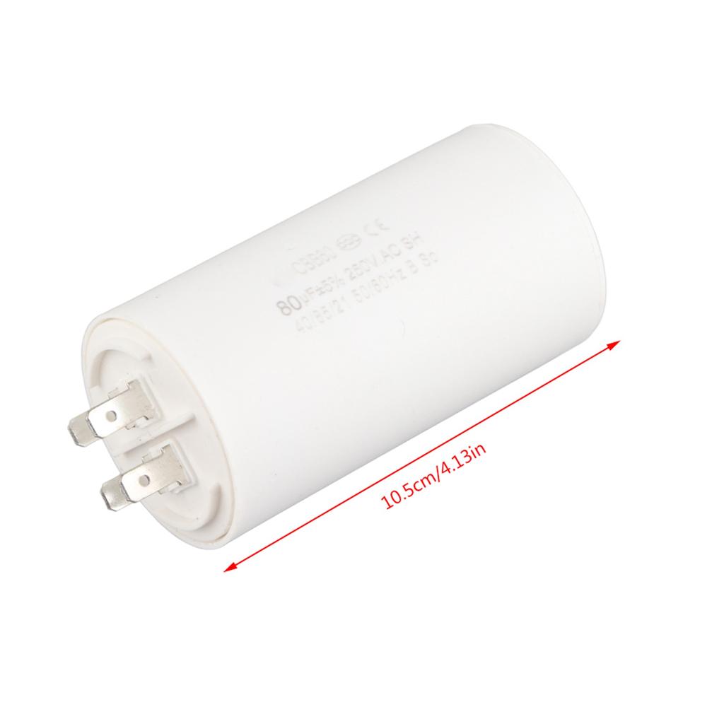 CBB60 Cylinder Shaped Run Capacitor AC 250V 80uF 5060HZ for Motor Pump