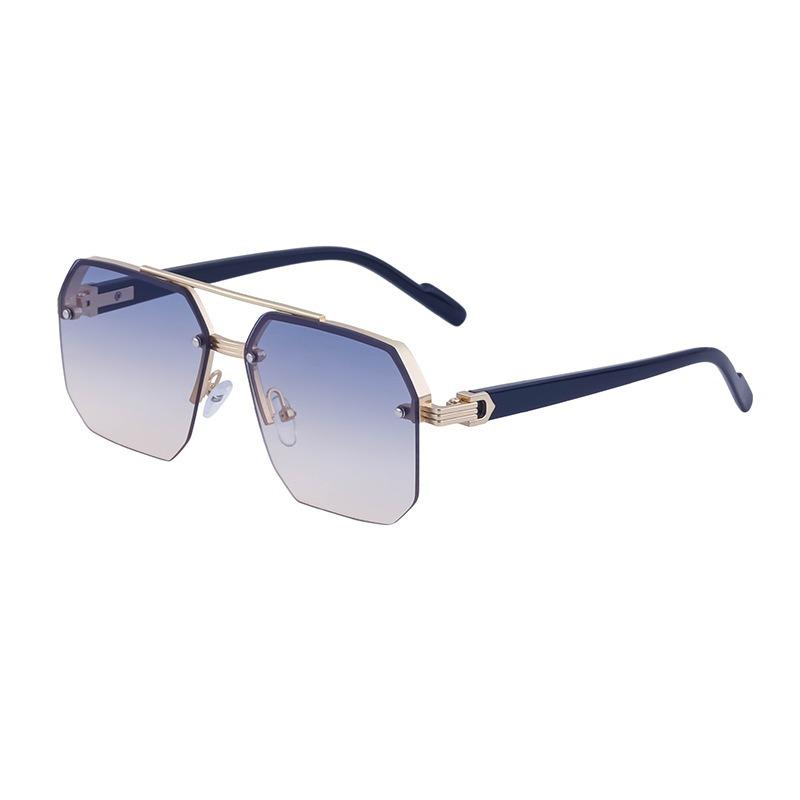 1PC high-end European and American half frame glasses fashionable sunglasses for men and women UV resistant