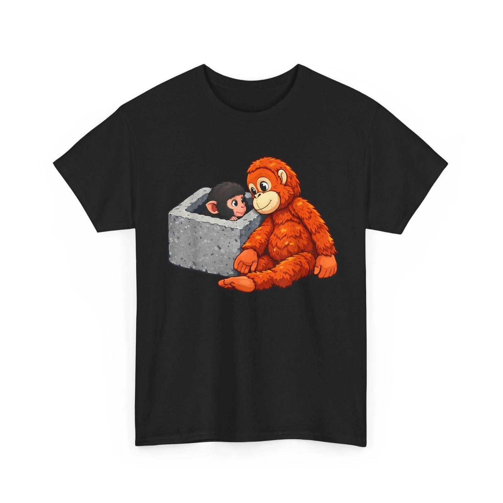Baby Punch Monkey T-Shirt, Monkeys Lovers Cute Women Men Shirt M