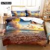 Seaside Beach Bedding Set Duvet Cover Set 3d Bedding Digital Printing Bed Linen Queen Size Bedding Set Fashion Design