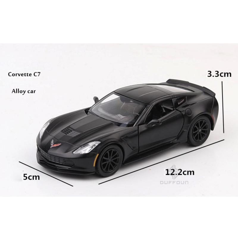 1/36 Chevrolet Corvette C7 Alliage Moulé Sous Pression Super Voiture de Sport Modèle Jouets Simulation Métal Carrosserie Véhicule Avec Rétrofriction Jouets pour Enfants