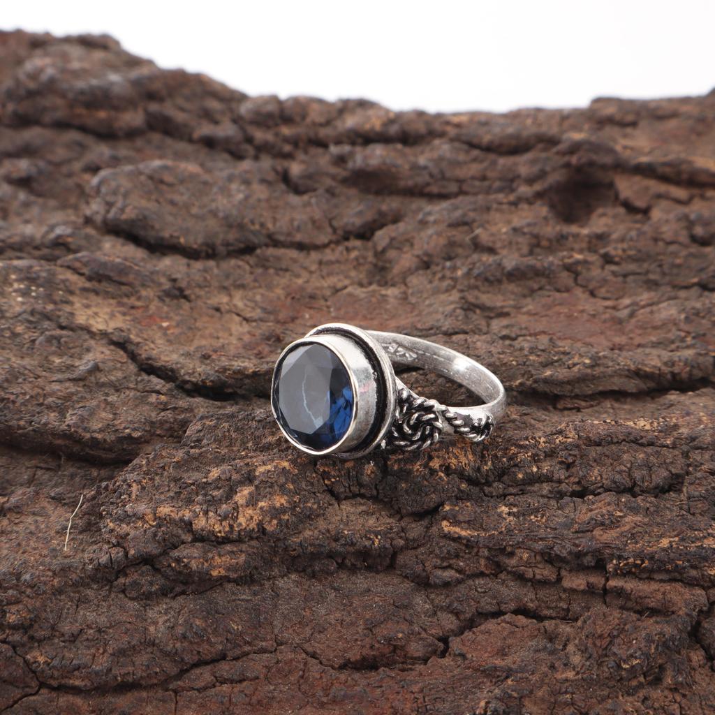 London Blue Topaz 925 Solid Sterling Silver Ring, Handmade Gemstone Ring Jewelry, Gifts For Wife Brand New Ring