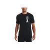 Under Armour Letter Logo Print Breathable Training T-Shirt Men Tops Black 1352043-001