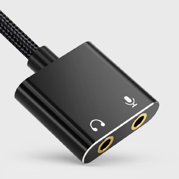 USB To 3.5mm Audios Adapter USB External Sound Card With High Sensitivity Microphone Support And Real Time Monitoring