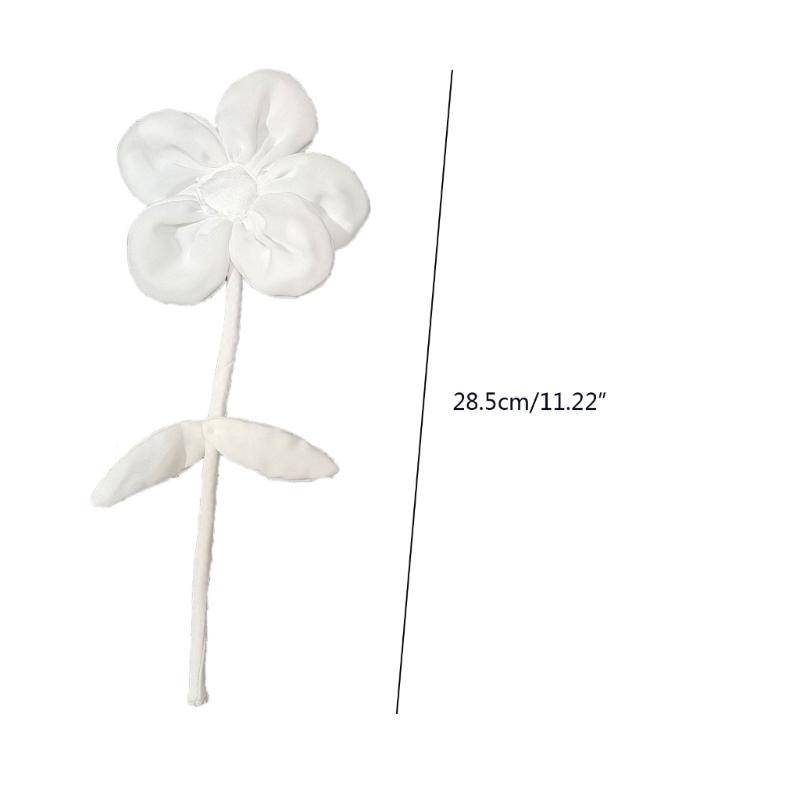 Black White Fabric Flower Brooch Pins Exaggerated Corsage Fashion Jewelry Brooches for Women Shirt Collar Accessories