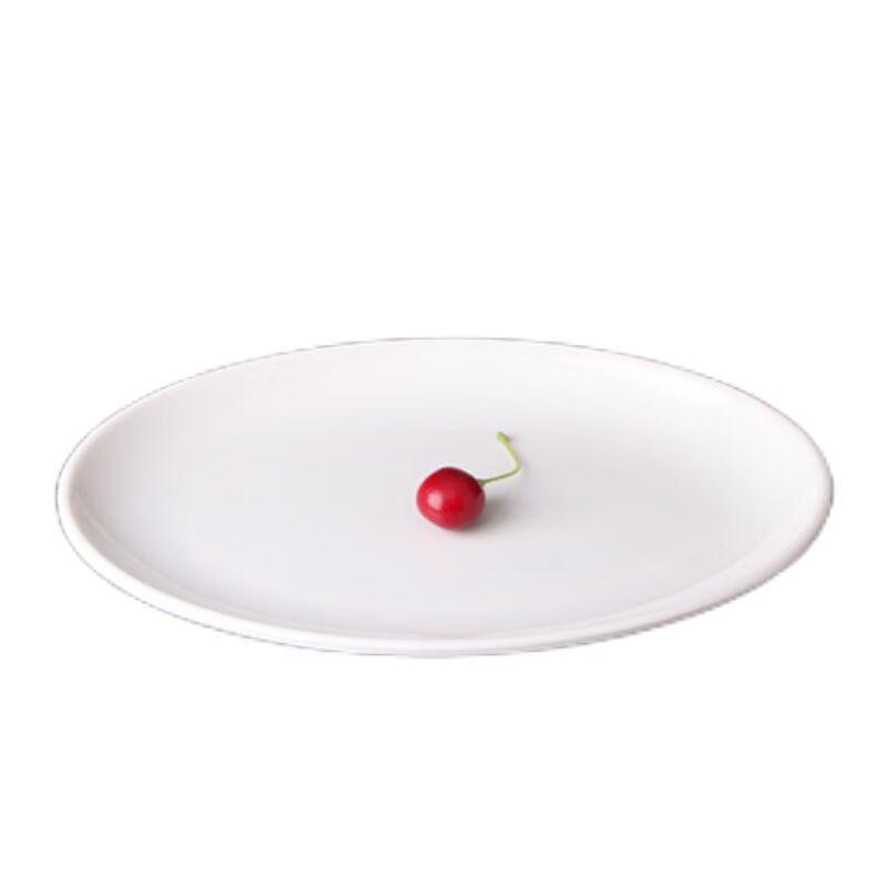 Qianxing A8 White Melamine Oval Dinner Plates