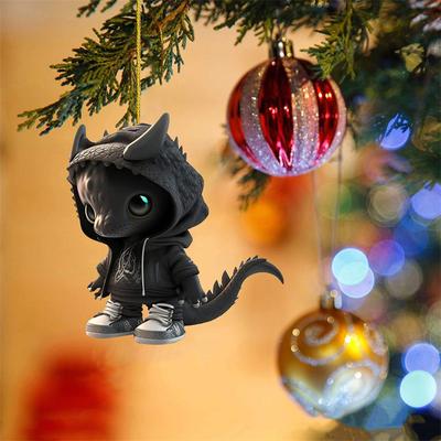 Cute Cartoon Dragon Statue Ornaments Acrylic Pendant Holiday Decoration Pendants Car Pendants Interior Decorations