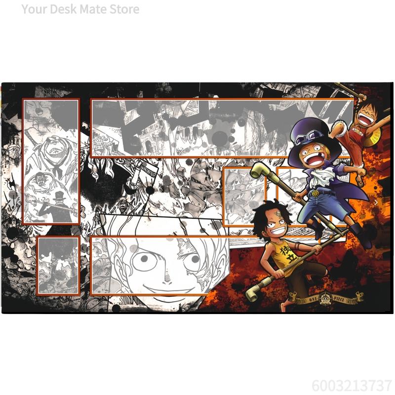 Anime One Piece OPCG DIY GAME Card PlayMat Comic Book Series Luffy Nami Ace Sabo Hobby Collection Toys