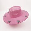 Rhinestones Butterfly Flowers Suede Top Hat Felt Hat Dick Cowboy Hat Outdoor Western Party Hat