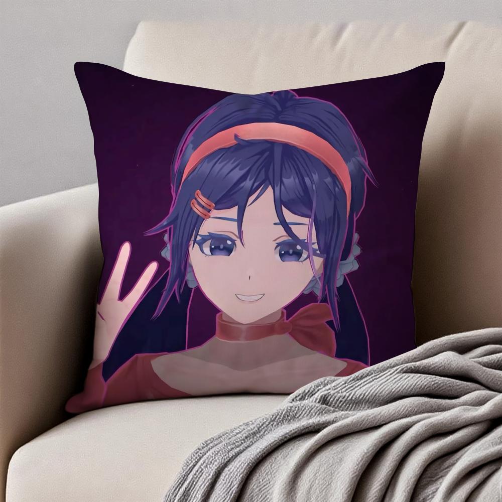 Cute Japanese Game MMiSide Cushion Cover Pillowcase Antidustmite Invisible Zipper Short Plush Sofa Cushion