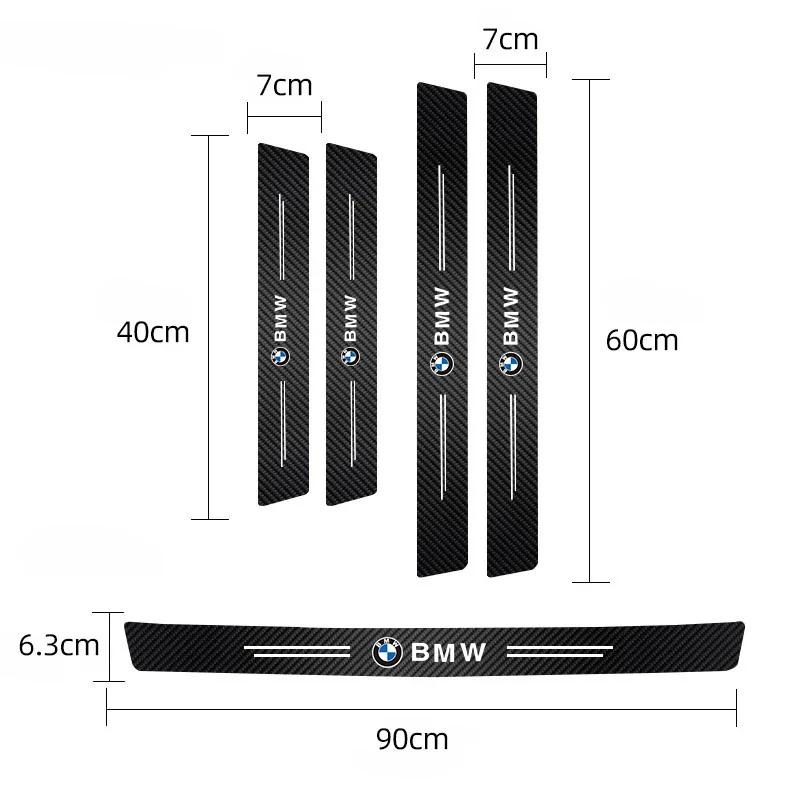 BMW Car Threshold Strip Anti Stepping Leather Protective Sticker For BMW E46 E90 E60 F30 F10 X1 X2 X3 X5 X4 X6 X7 G30 G20 G32 DZ0