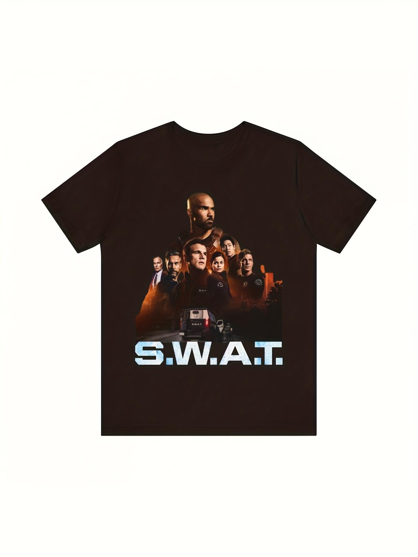 New 2025 SWAT TV Show T-Shirt for Men & Women - SWAT Logo Print Jersey Tee M