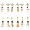 Rhinestone Christmas Earrings Snowflake Xmas Dangle Earrings Fashion Snowman Earrings  Women