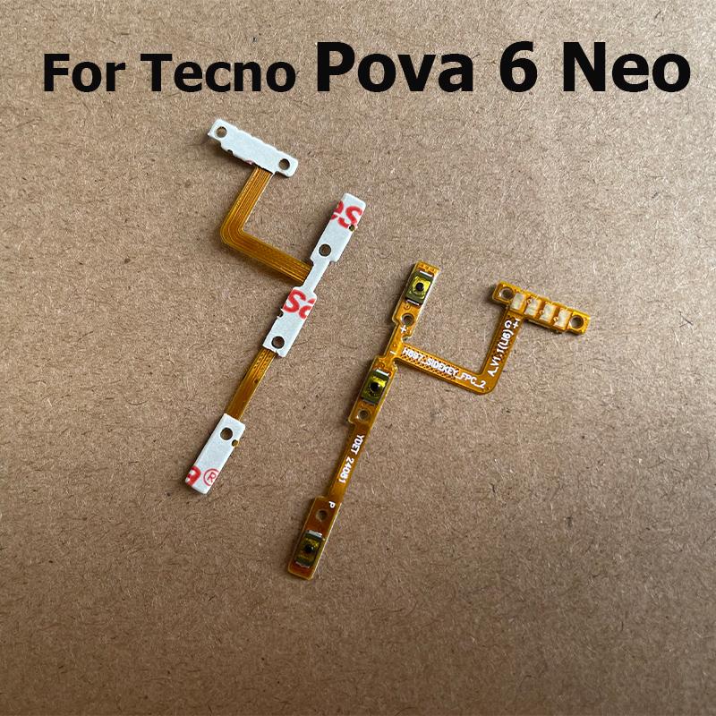 For Tecno Pova 6 Neo On Off Power Volume Buttons Flex Cable Volume Button Key Flex Cable Replacement
