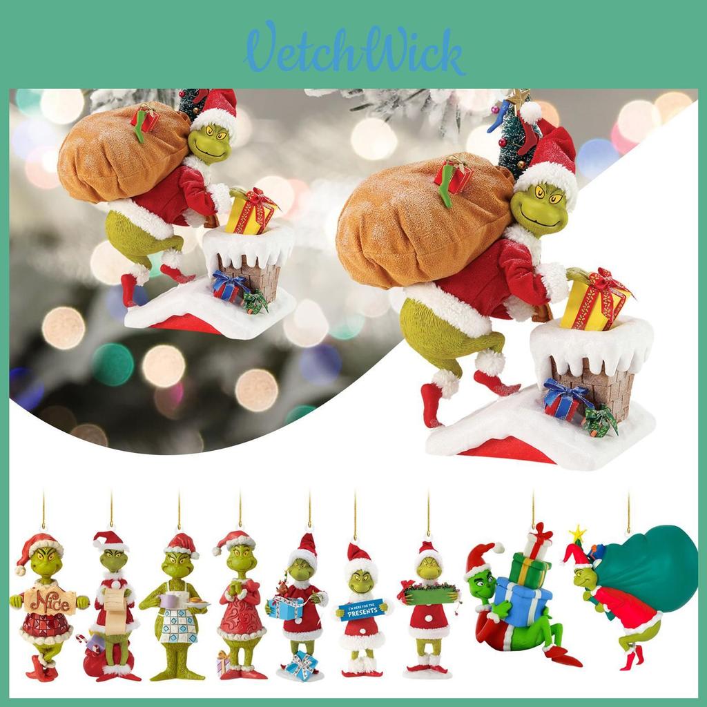 Kreativer Grinch Weihnachtsbaum Dekoration Acryl Auto Hängeornament Für Festliche Freude