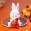 4/6Pcs/Set Cute Cartoon Auspicious Rabbit Micro Landscape Resin Crafts Diy Landscaping Decoration Home Gardening Accessories