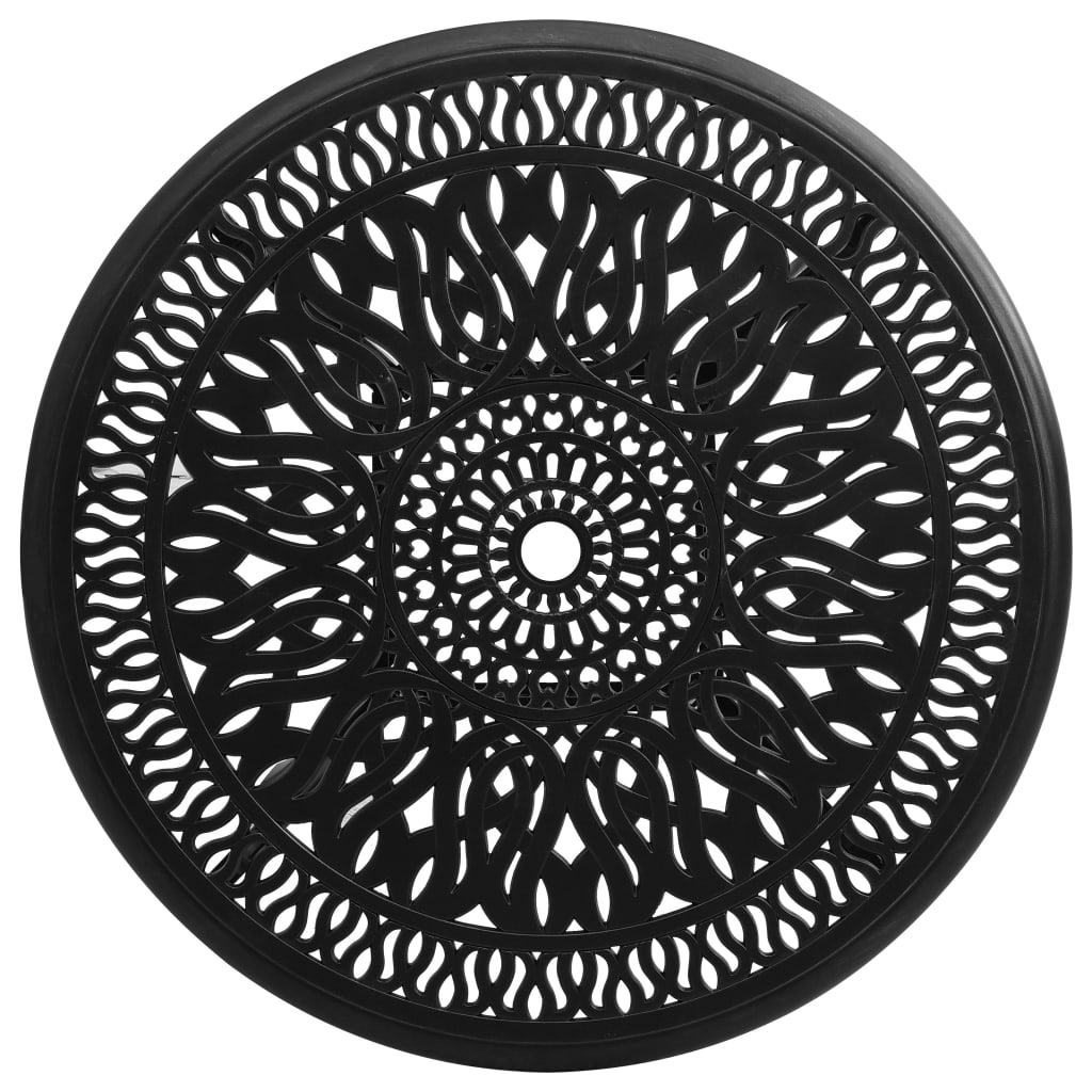 Garden Table Black 90x90x74 cm Cast Aluminum