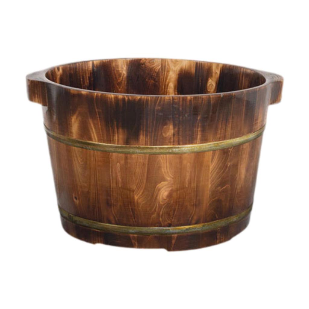 Wood Foot Bath Tub Deep Large Capacity Feet Soaking Tub Foot Wash Bucket Foot Bath Barrel for Bathroom Home Foot SPA Adults