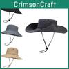 Western Brimmed Big Cowboy Hat Sun Protection Outdoor Fishing Cap Travel Gift