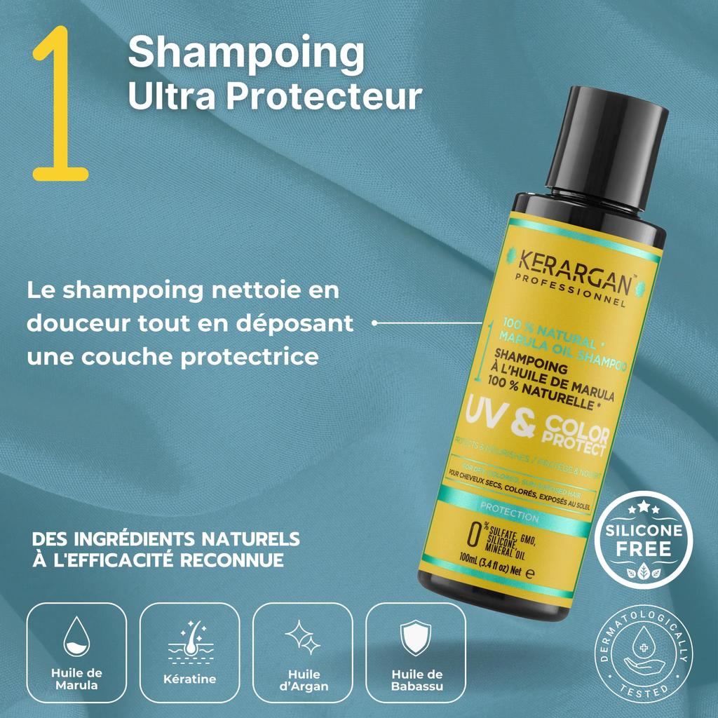 Kerargan - Kit de Voyage UV & Couleur à l'Huile de Marula - 3x100ml