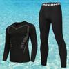 Mens UV Protection Rash Guard Set Long Sleeve Pants Short Swimwear Snorkeling Surfing Diving