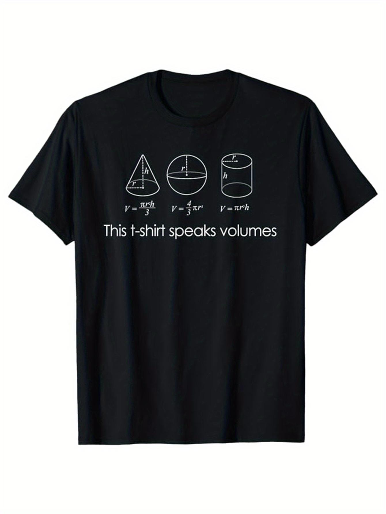 Math Volume Formulas Cone Sphere Cylinder Funny T-shirt XXXL