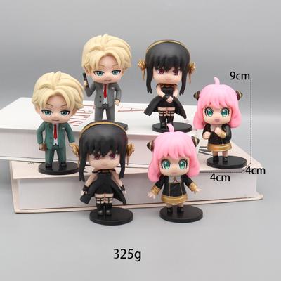 Anime SPY×FAMILY Anya Figura de Acción de Anime Modelo Regalos Figuras Coleccionables para Niños 10CM 6 Piezas En Un Set