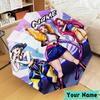 Custom Name Fantasy Friends KPop Umbrella, Foldable Umbrella Suitable for Outdoor Shopping Travel Sports, Exquisite Gift for Family