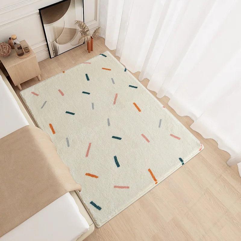 Bedroom Carpet Bedside Soft Carpets Cream Color Living Room Decoration Floor Mat Home Study Room Cloakroom Fluffy Soft Rug