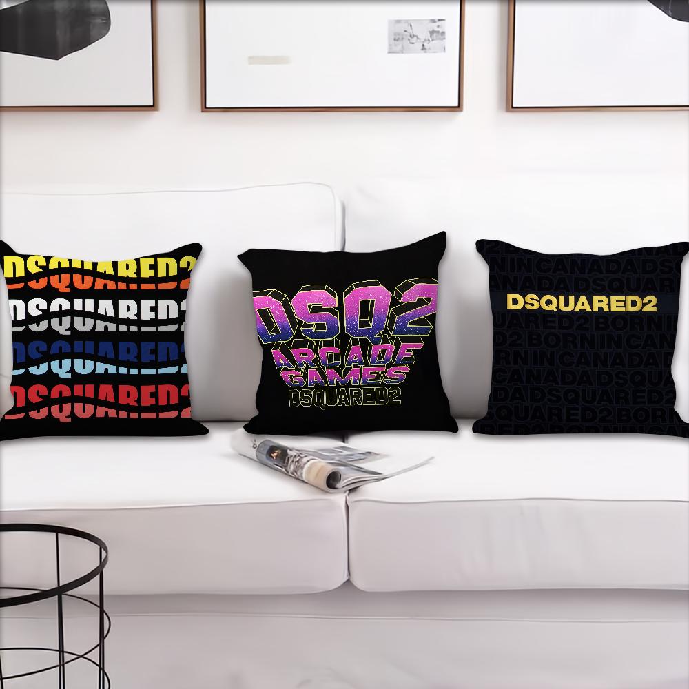 Fashion D-Dsquared2 Logo Cushion Cover Living Room Headboard Bedroom Office Cushion Cushion Sofa Nap Time Pillow Case