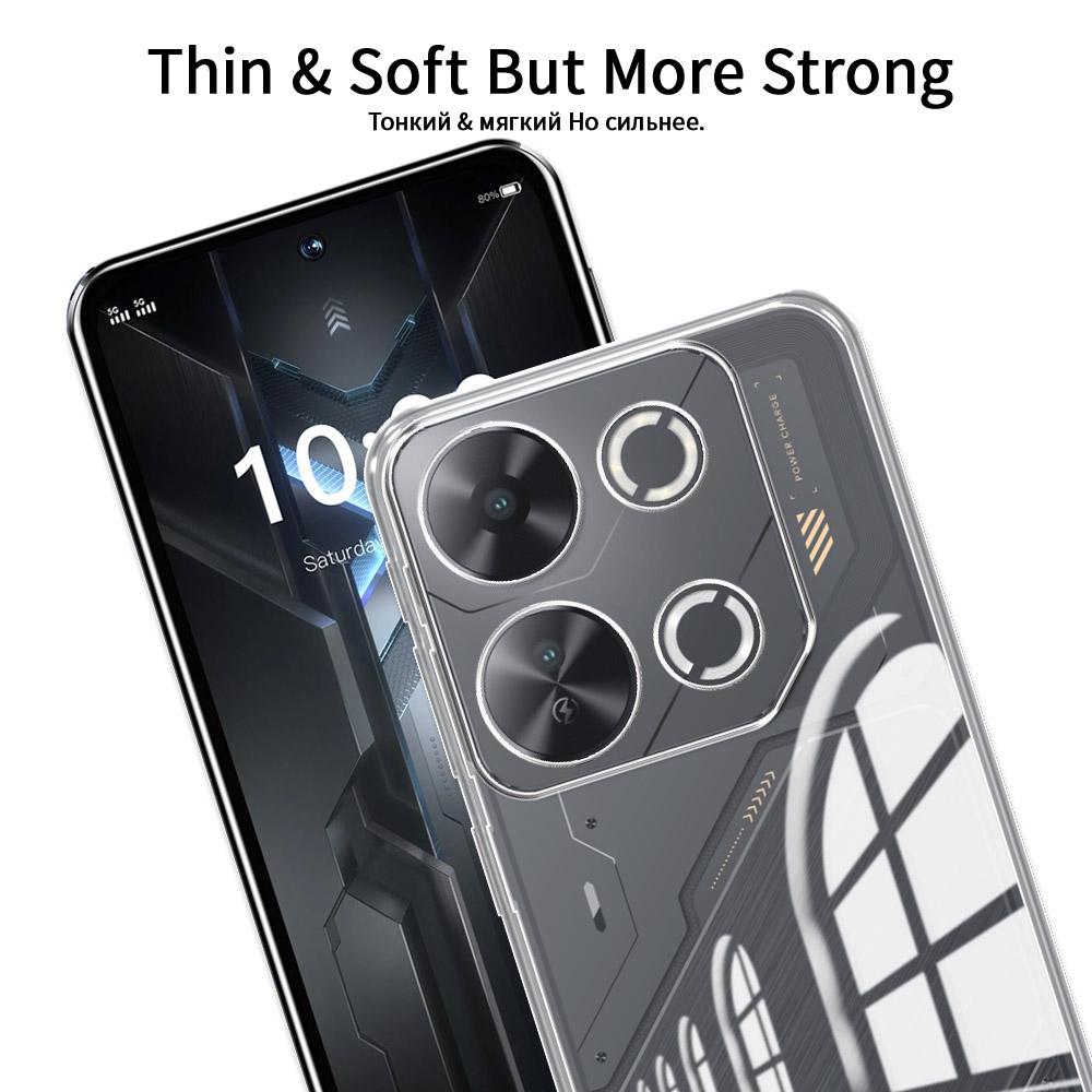 Für Itel P65 Hülle Klar Weiche Silikon Stoßfänger Handyhülle Für ITEL P65 P 65 ITELP65 Mode Transparent Stoßfest Neu Rückseite