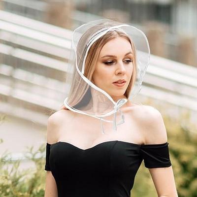 Clear Reusable Waterproof Rain Hat Anti-Fog Wide Brim Lightweight for Ladies Outdoor Camping Hiking Travel