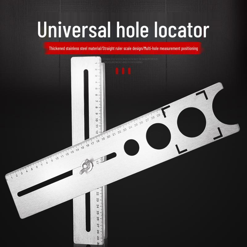 Adjustable Multifunction Tile Hole Locator and Ruler Tool