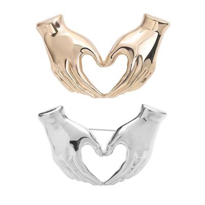 Stylish Cartoon Hand Heart Gesture Pin Accessory Everyday Wear Pin Suitable for Adding Personality To Any Outfits