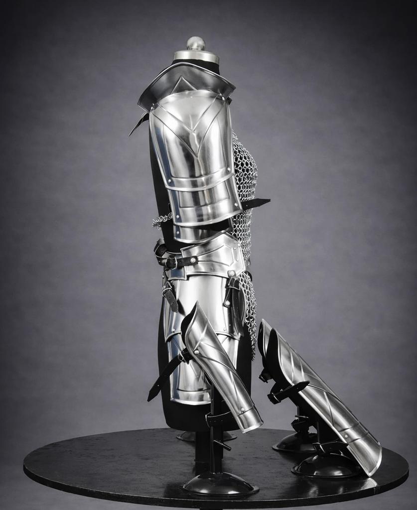 Armatura da Cavaliere Medievale per Dama Coraggiosa Set Costume da Guerriera Femminile Acciaio Fatto a Mano LARP Cosplay Fiera Rinascimentale Regalo