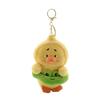 Worried Duck Plush Keychain Cute Stuffed Animal with Random Accessory Soft Bag Charm & Car Decoration Gift for Kids Adults
