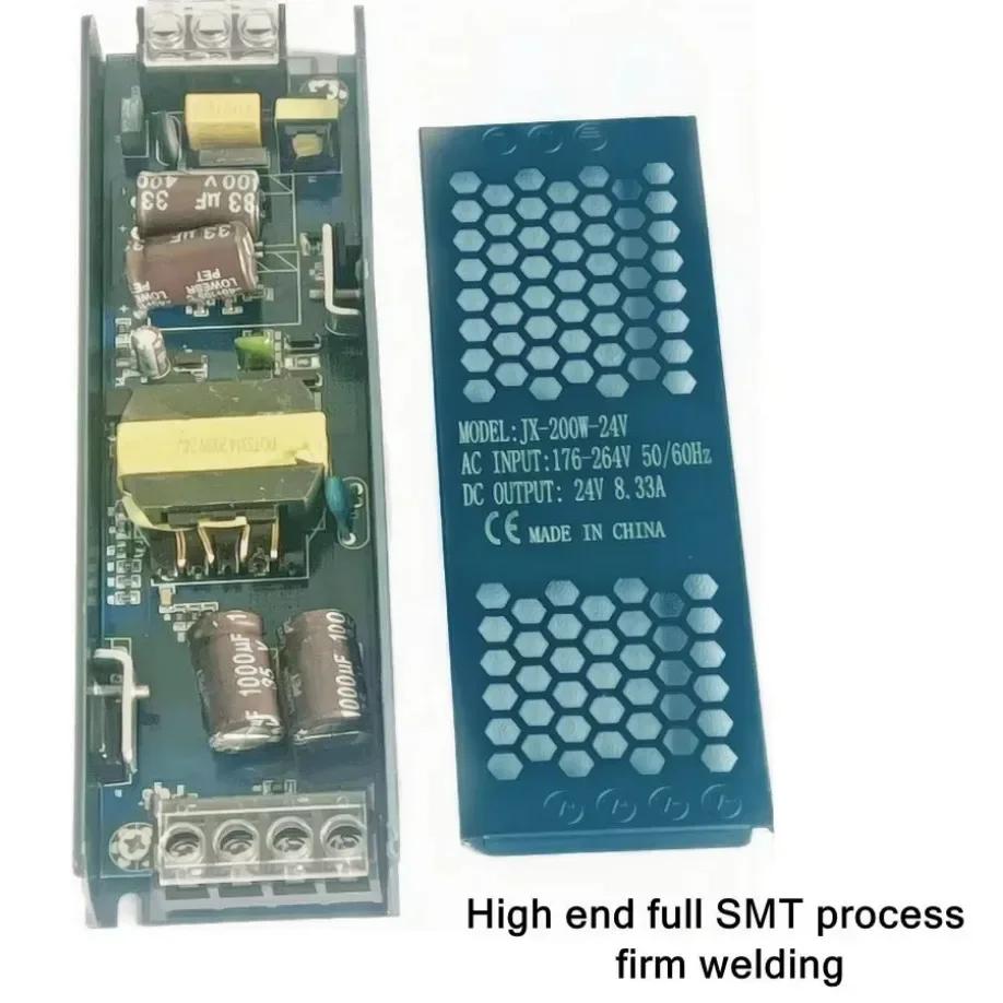 Zasilacz Adapter Transformator Oświetleniowy DC12V/24V 5A 12A Ultracienki Przełącznik Sterownik Taśmy LED Lampy 60W 100W 200W 300W 400W