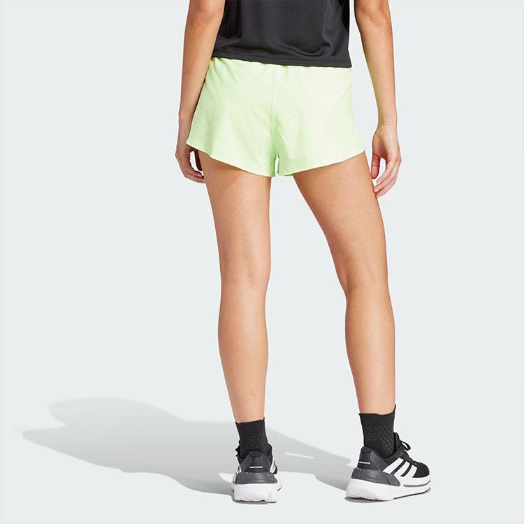 Adidas Adizero Essentials Solid Print Logo Mid-Rise Side Slit Casual Shorts Women Shorts IN8710
