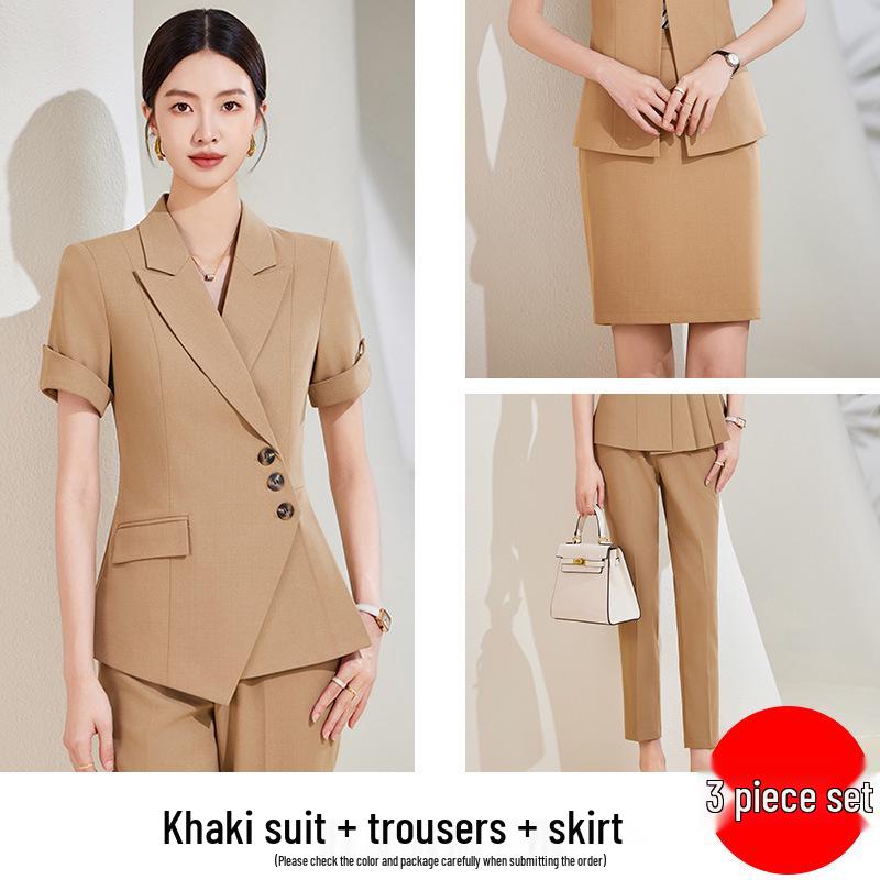 Goddess Style Professional Women's High-End Suit Skirt Set - Elegant Workwear for Mature Women