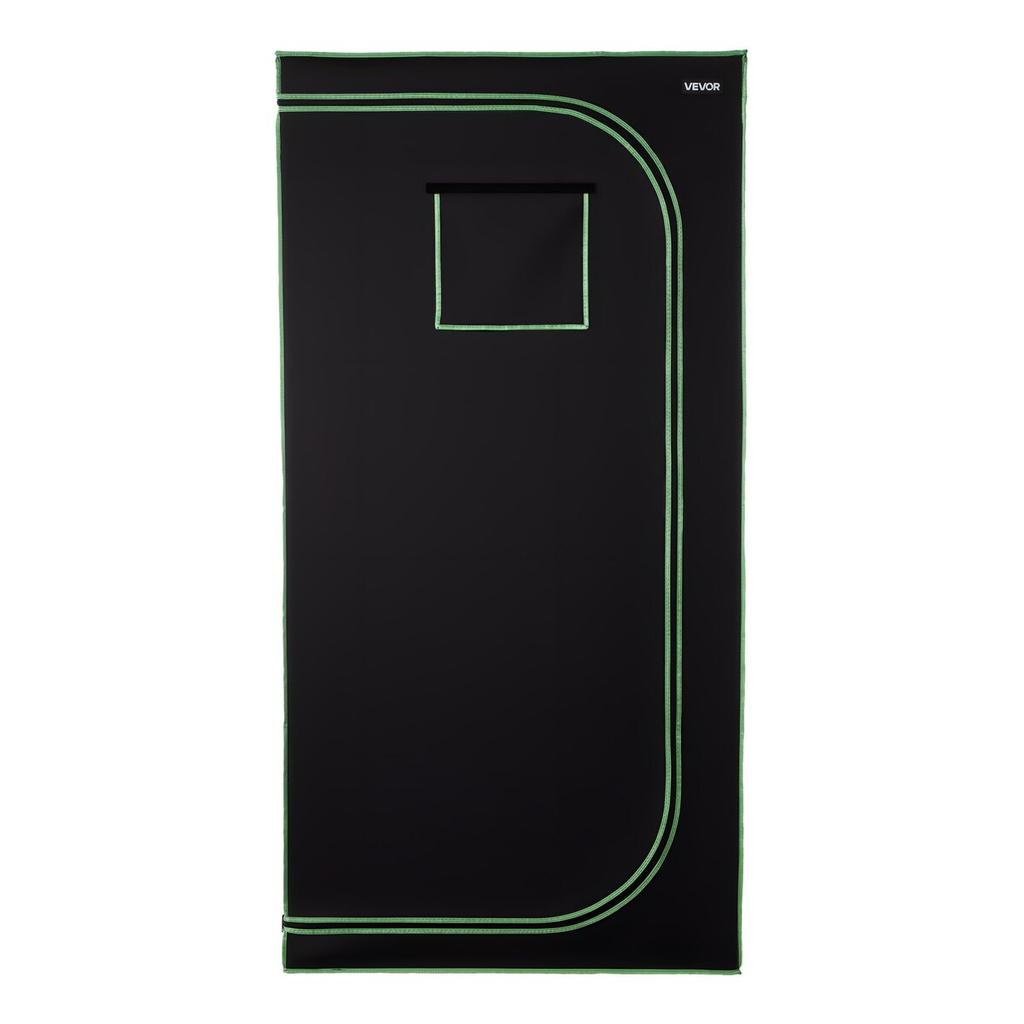 Indoor Grow Zelt, 100 x 100 x 200 cm, 600D Hochreflektierendes Mylar, Indoor Pflanzenzelt mit Beobachtungsfenster, Bodenschale & Reißverschluss, Robuste Zucht