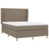 Maison Exclusive - Sommier à lattes de lit avec matelas Taupe 140x200 cm Tissu