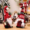 Knit Gnome Doll Winter Festive Ornament Faceless Christmas Gnome Doll With Hat For Dining Table Mantel Nightstand Living Room