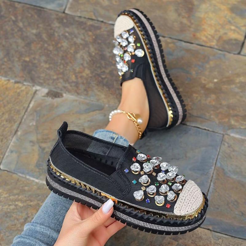 

Туфли рыбака весна новые на плоской подошве одинарные туфли один педаль ленивые стразы соломенные туфли на платформе дети 35 чёрный