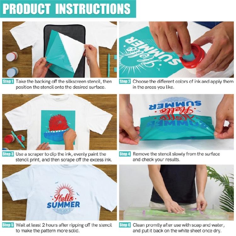 Self-Adhesive Silk Screen Stencil Reusable Mesh Transfer Printing Earring Clay