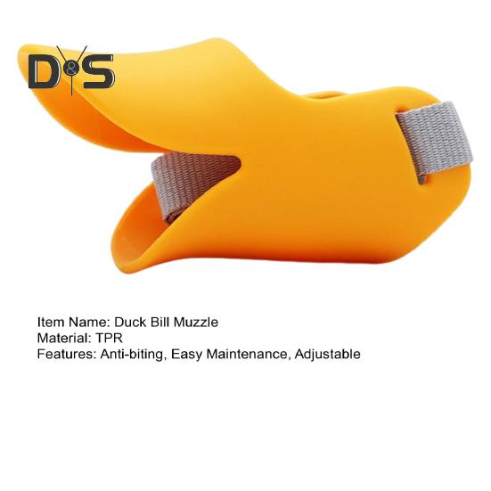 Anti Bite Duck Mouth Shape Dog Muzzle Silicone Duck Bill Dog Mouth Cover Adjustable Dog Muzzle Face Guard for Small Medium Dogs