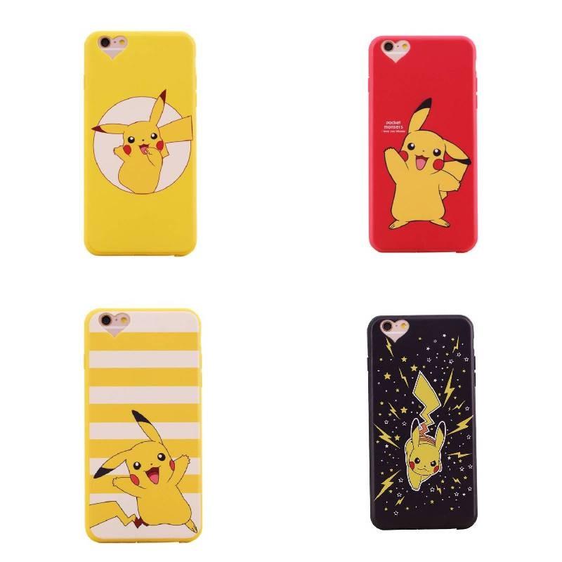 Silikonowe etui na telefon Pokmon Pikachu do iPhone'a z pełnym kryciem i miękkim matowym wykończeniem dla dzieci