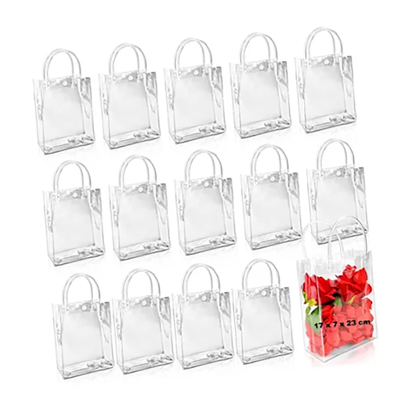 Прозрачные подарочные пакеты Многоразовые Портативные ПВХ Прозрачные Пакеты для вечеринок с ручкой для Свадебных конфет и закусок 40 шт.