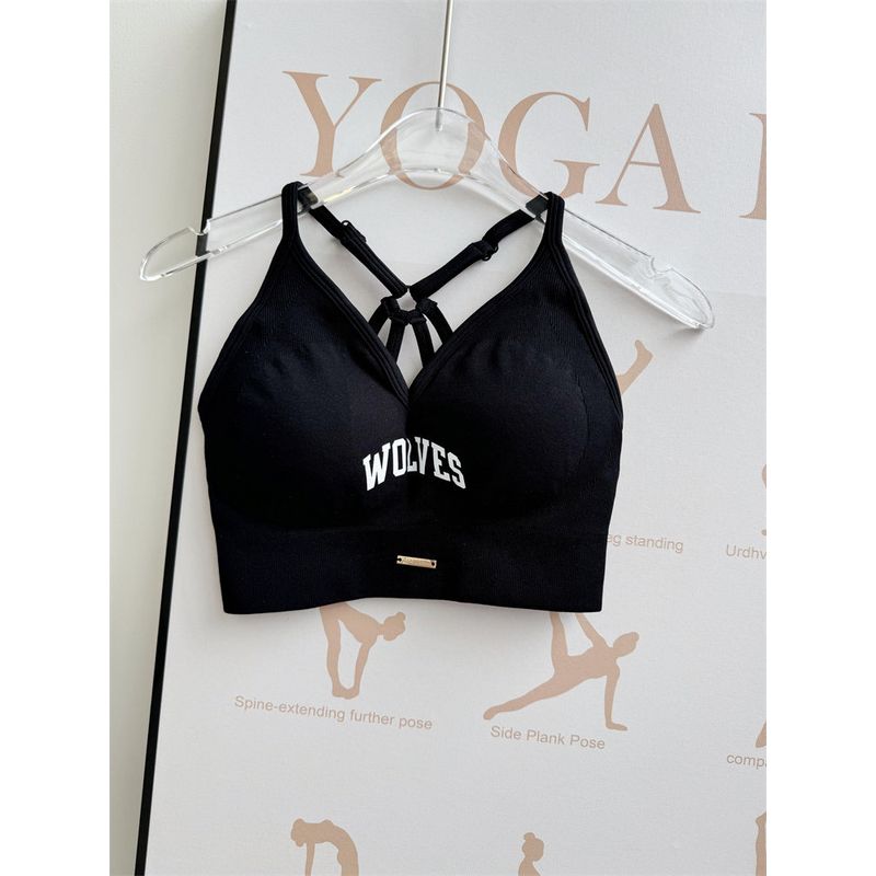 Yoga Net Red Style Print Vest-Style Hip Lifting Workout Clothes