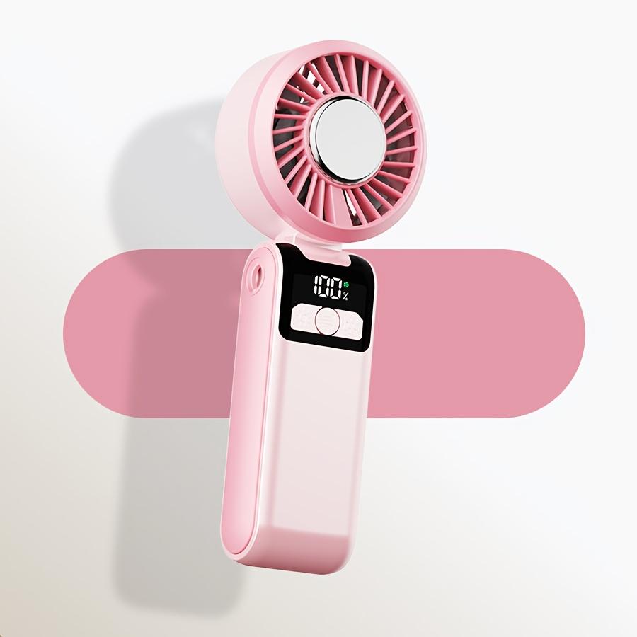 2026 Cute Mini Fan Foldable Handheld Fan Lightweight Handy Fan Pocket Size Low Noise Small Electric Fan Student Gift Outdoor Fan